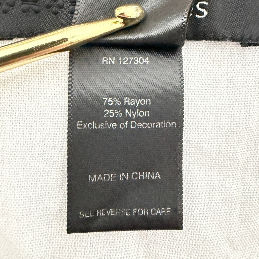Ali Miles Contrast Trim Sharkbite Hem Tunic 3X White Black Lagenlook Art to Wear - Picture 5 of 9